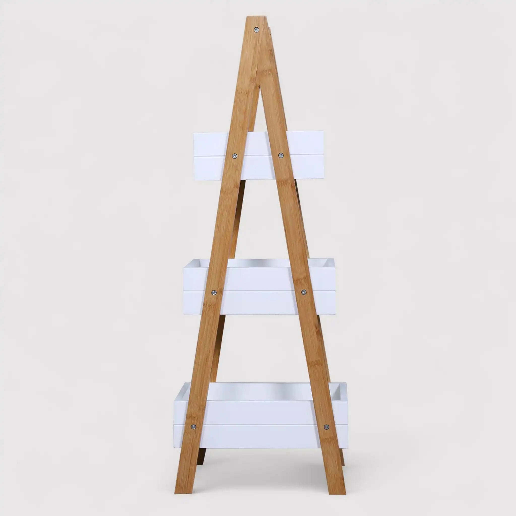 Fatsja - Scaletta portaoggetti con 3 ripiani per bagno o cucina