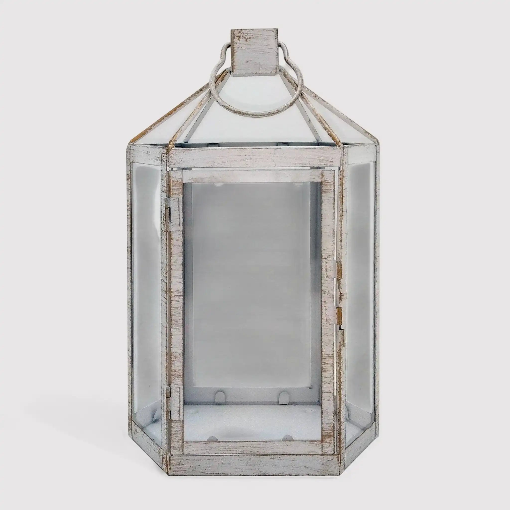 Carissa - Lanterna da giardino bianca per fiori o candele