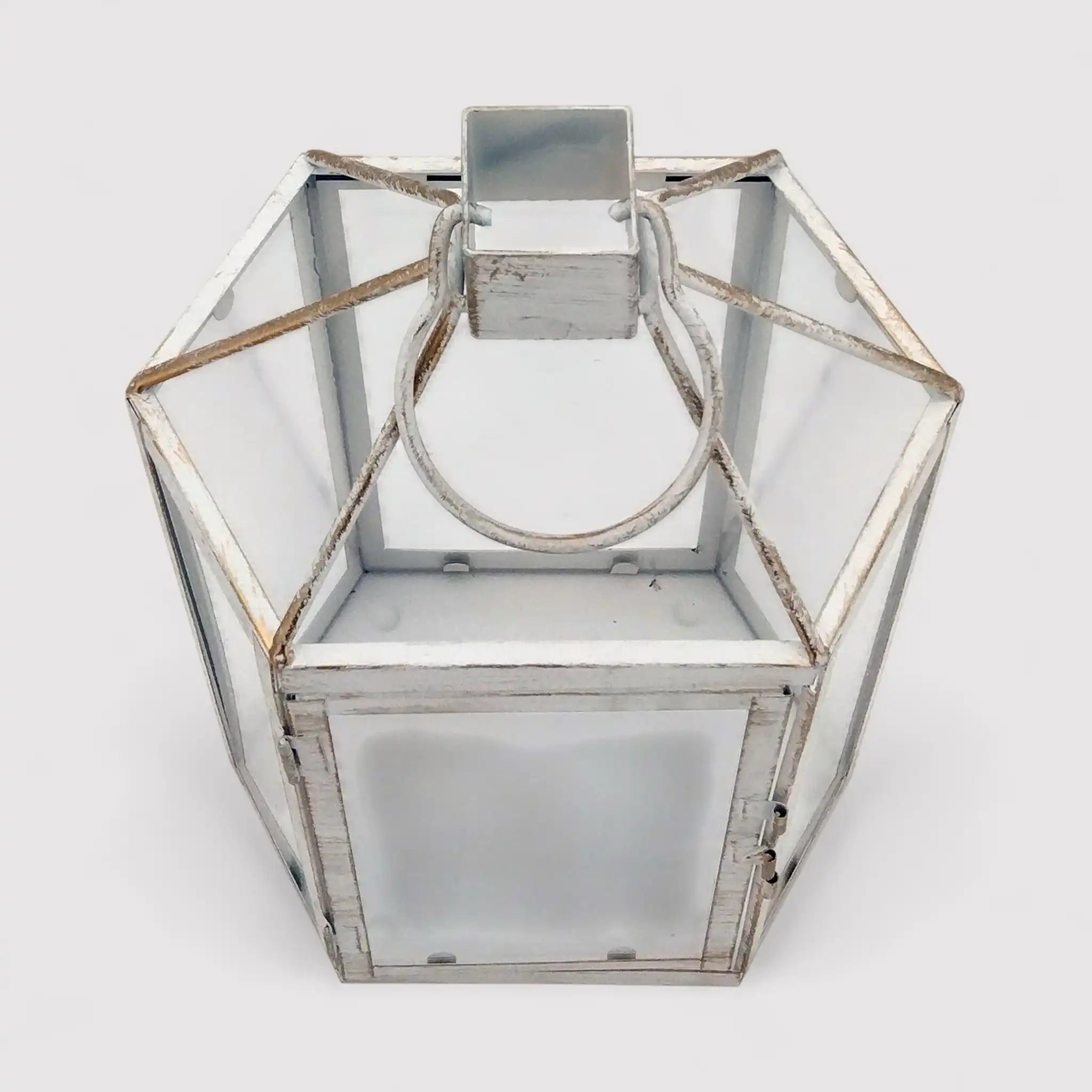 Carissa - Lanterna da giardino bianca per fiori o candele