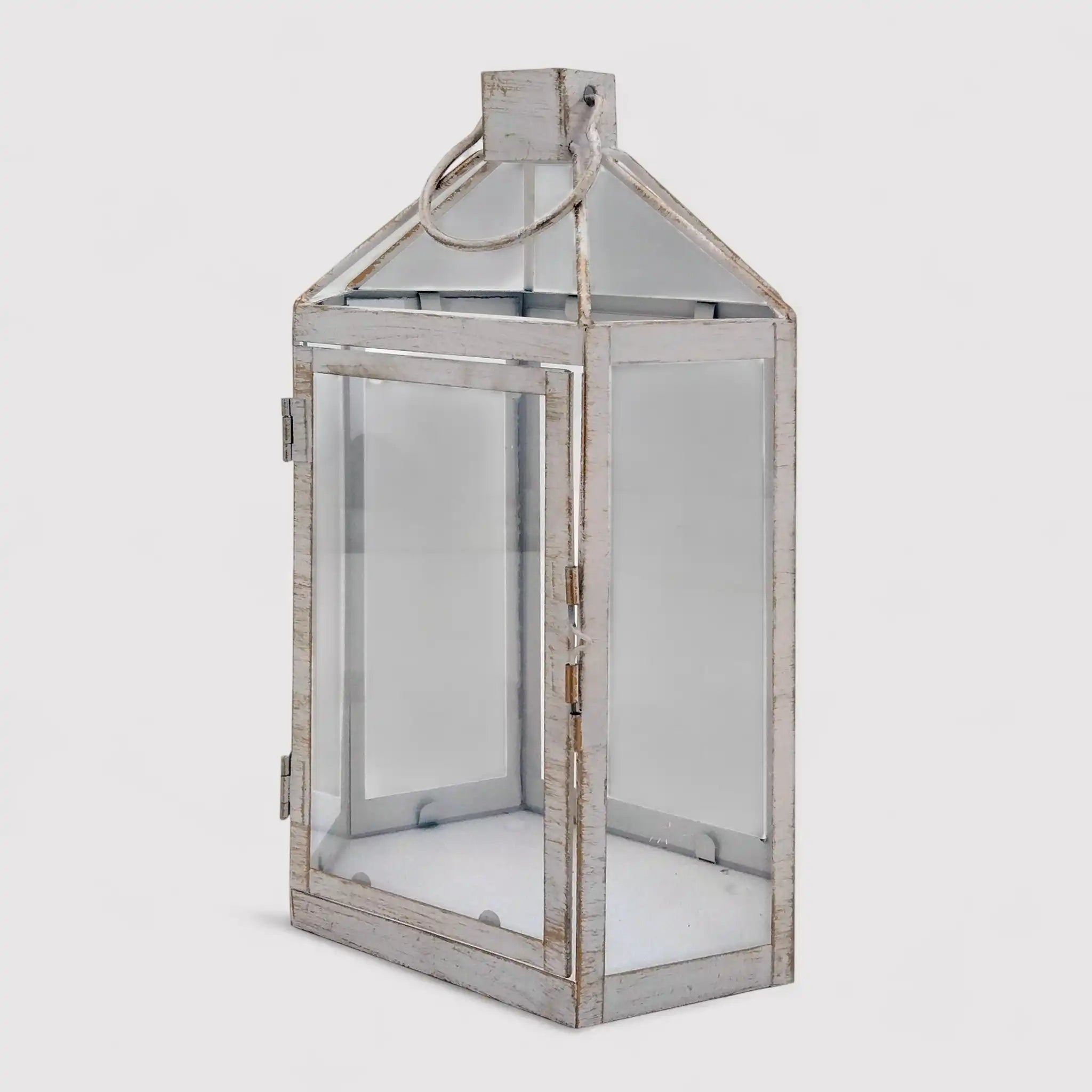 Carissa - Lanterna da giardino bianca per fiori o candele