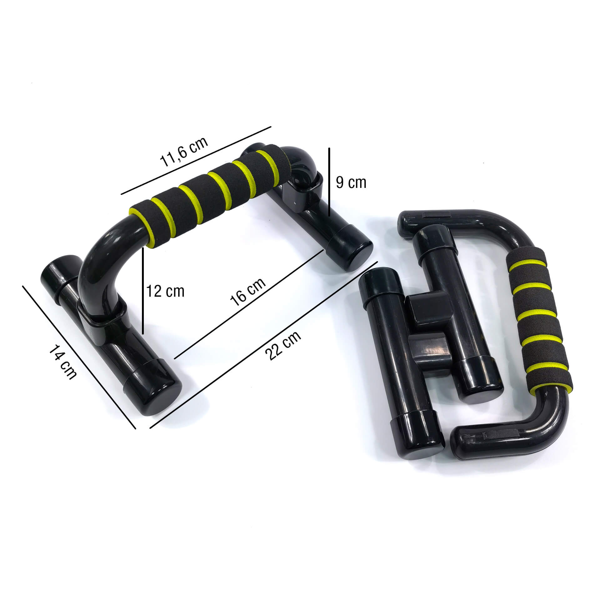 Set mit 2 Liegestützen mit ergonomischem Griff