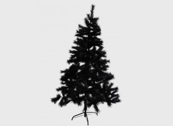 Artificial black Christmas tree to decorate