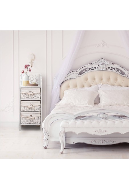 Chambre complète HARMONIE blanc et pin sobre et élégante