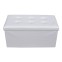 White padded storage pouf for the...