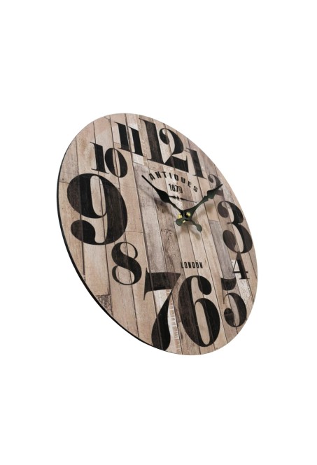 Reloj de pared de cocina con números negros - Mobili Rebecca