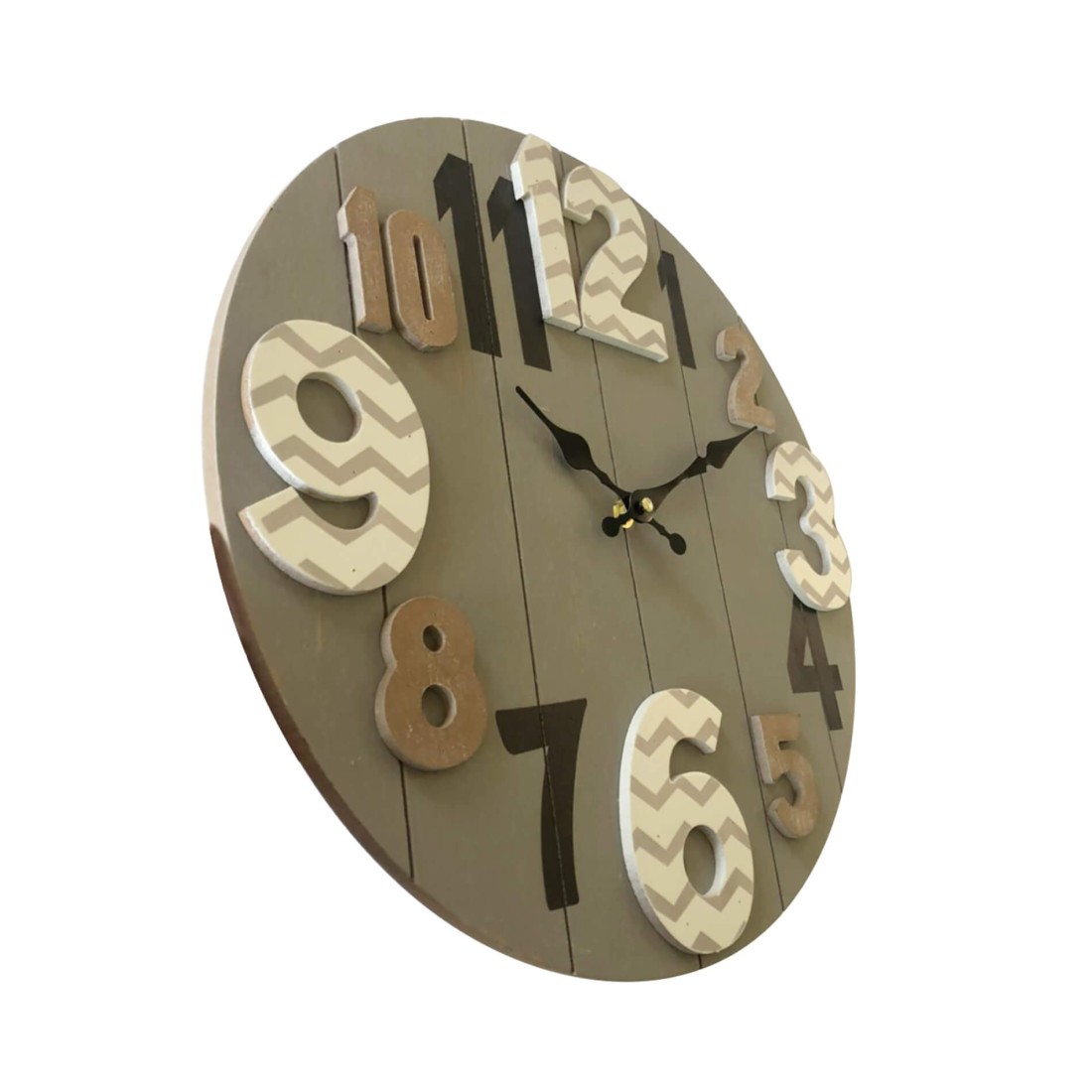 Reloj de pared de cocina con números negros - Mobili Rebecca
