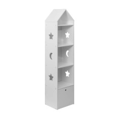 White toy shelf for children's bedrooms