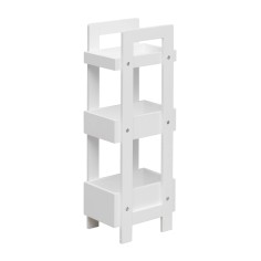Small multipurpose white shelf with 3 shelves