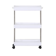White trolley with 3 shelves for bathroom or kitchen