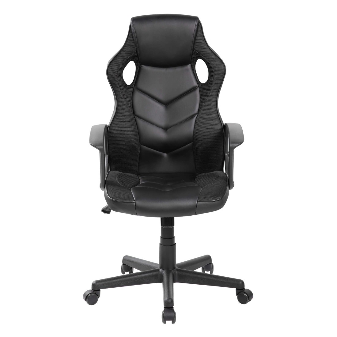 Chaise gaming ergonomique en cuir synthétique noir - Mobili Rebecca