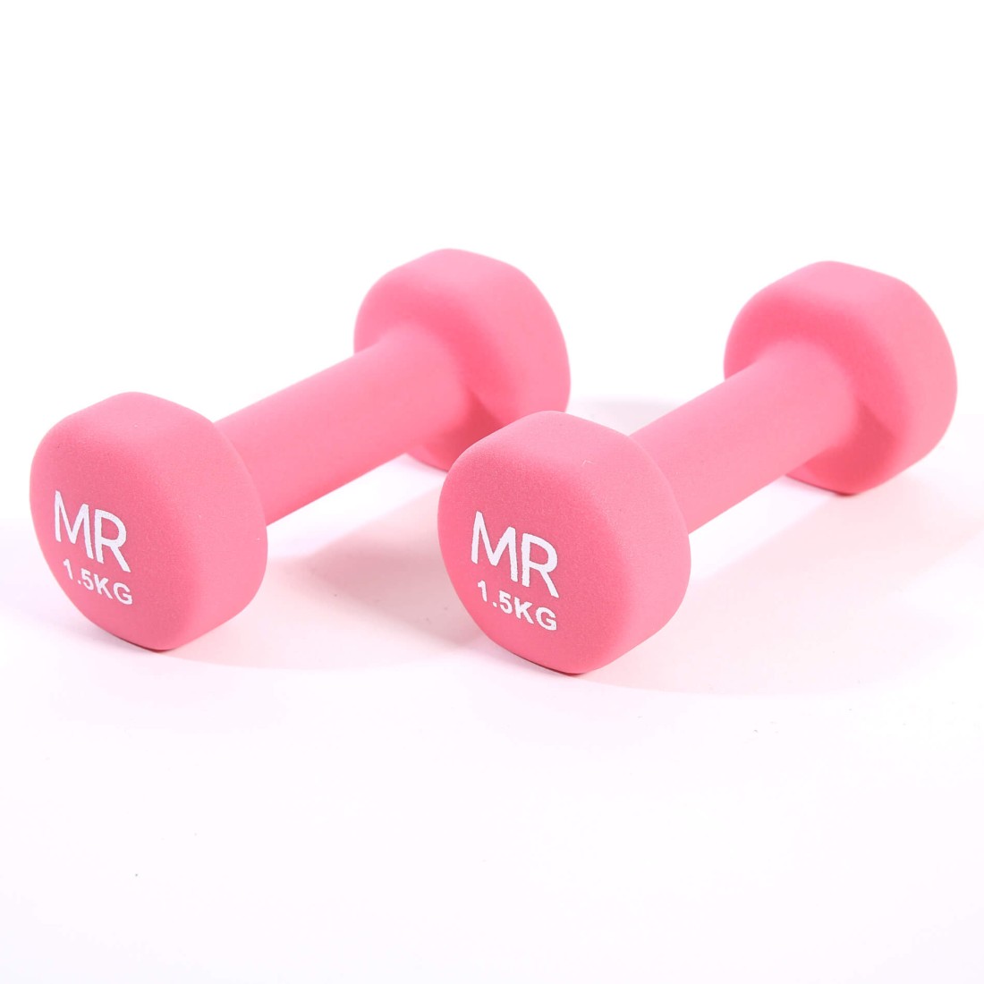 Dumbbells of various colors and weights for muscle training