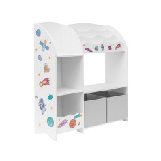 Serenoa - Meuble à jouets blanc pour chambre d'enfant