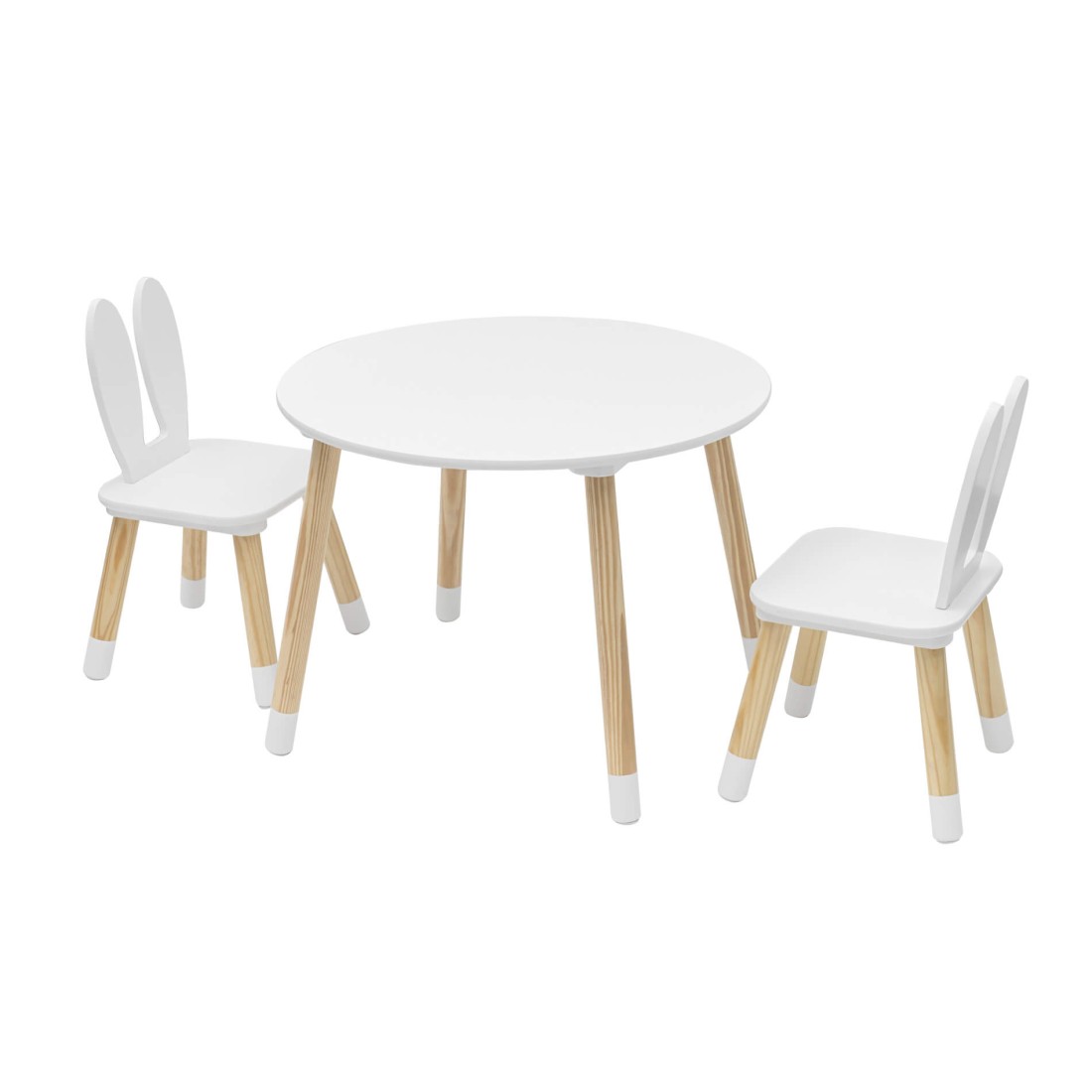 Set tavolino e 2 sedie per bambini - Biancospino