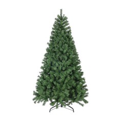 Green fake Christmas tree with metal stand