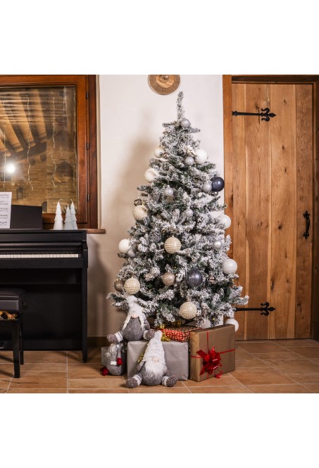 Rebecca Mobili Árvore de Natal com neve Abeto Branco 210 cm 1000 ramos  denso 400 Luzes LED Incluído