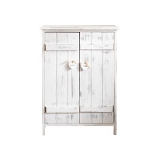 Shabby bathroom cabinet with 2 doors pickled white