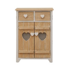 Romantic shabby cabinet with 2 doors and 2 drawers