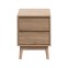 Natural wood color bedside table with...