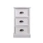 Classic white nightstand with 3...