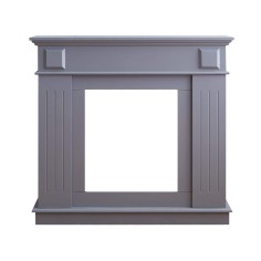 Decorative frame for  fireplace in light gray