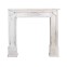 Shabby fire surround in white wood...