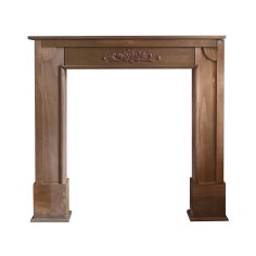Vintage style fireplace frame in brown wood