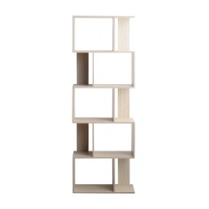 Modern style fir colored bookcase with 5 shelves