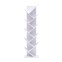 White bookcase with a spike design...