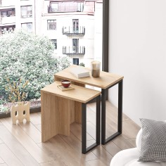 Akad - Set of 2 modern nesting coffee tables