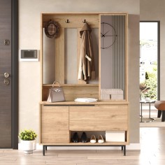 Giloy - Modern entryway furniture with coat rack and mirror