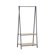 Surfinia - Metal clothes stand with 2 shelves