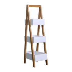 Storage unit ladder-shaped with 3 shelves