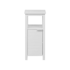 White bathroom cabinet with 1 door and space saver