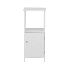 Column cabinet for bathroom with one door and one shelf