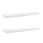 Set of 2 geometric white shelves in a...