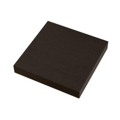 Set of 2 modern square wengé brown shelves