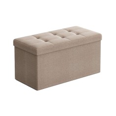 Martagon - Beige pouf chest for living room or entrance hall