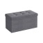 Caladium - Grey rectangular pouf with...