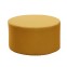 Flat yellow pouf for modern living room