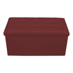 Pouf bordeaux container and footrest in ethnic style