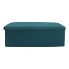 Pouf box with bench blue in atlantic style