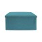 Turquoise blue rectangular storage pouf