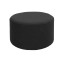 Round pouf in black fabric for modern...