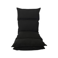 Padded and adjustable black reading chair