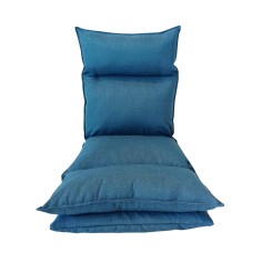 Padded and foldable dark blue meditation armchair