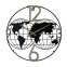 Kauri - Reloj de pared con mapamundi...