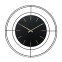 Black and yellow wall clock in a...