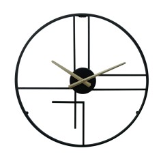 Reloj redondo de metal con estilo minimalista