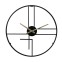 Round metal clock in a minimal style