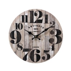 Kitchen wall clock with black numbers